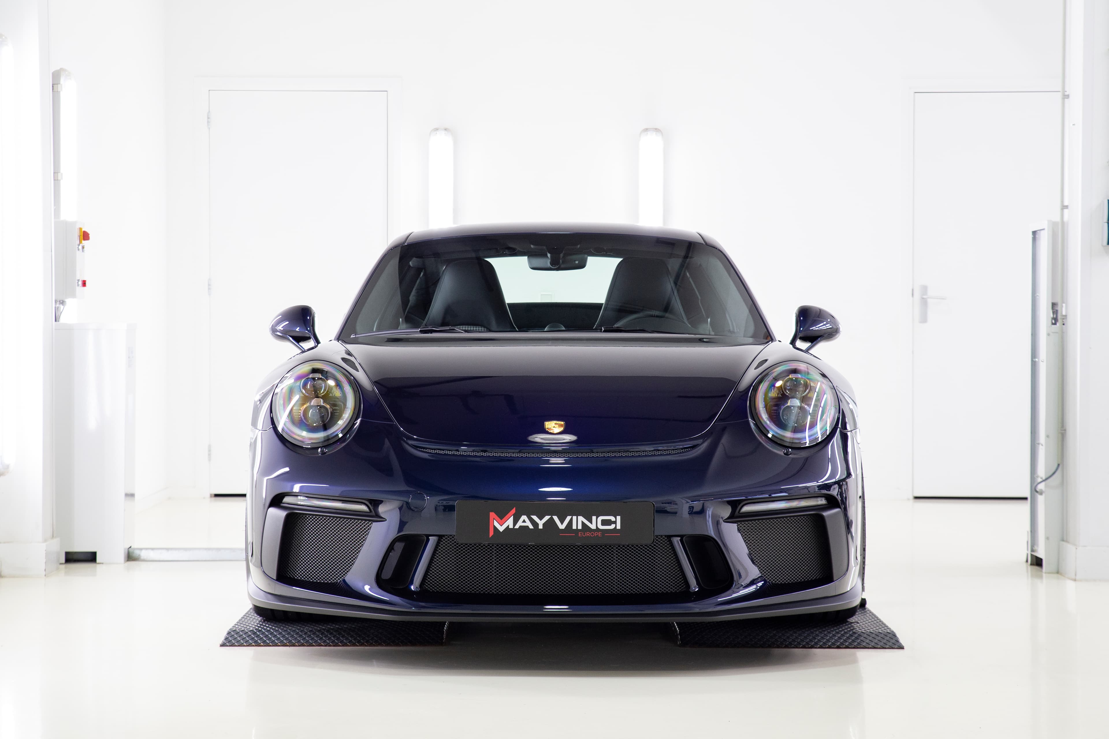 Purple colour change PPF front view — Wraptory Perth