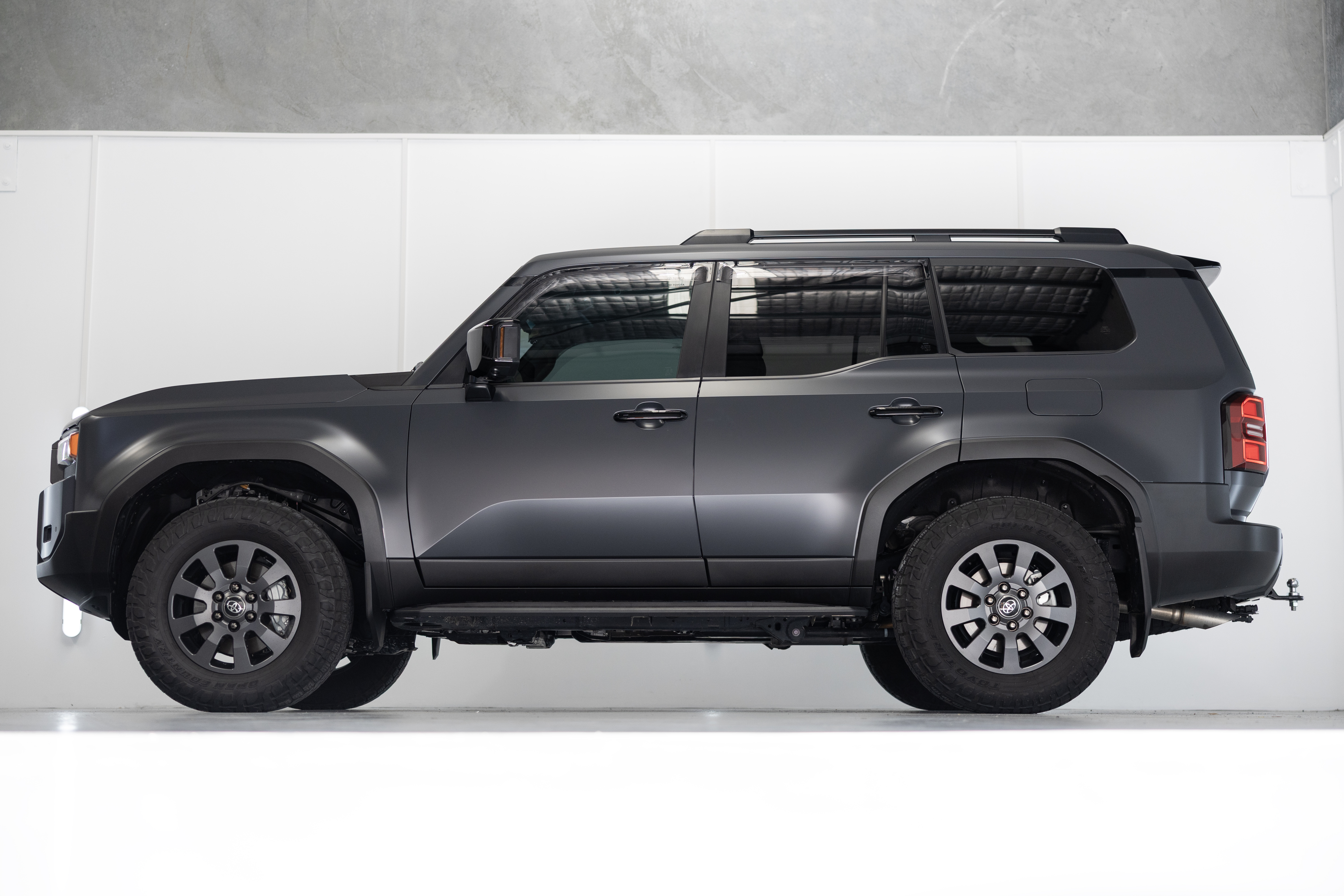 Toyota Land Cruiser Prado 250 in Perth with full body XPEL Stealth PPF (side profile satin finish)